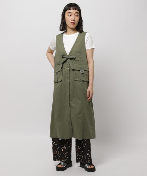 niko and…（ニコアンド） ノースリーブワンピース FREE カーキ