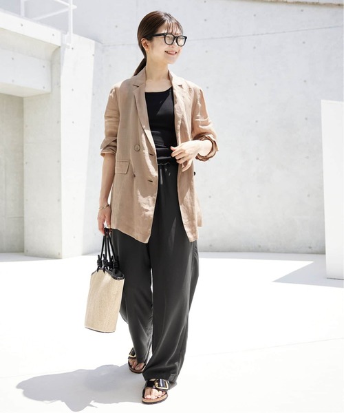 「SLOBE IENA」 イージーパンツ 40 ブラック レディース_画像2