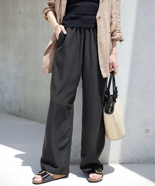 「SLOBE IENA」 イージーパンツ 40 ブラック レディース_画像6