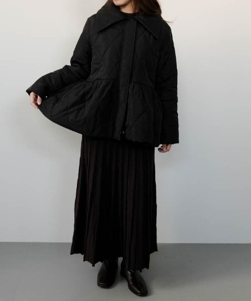 コート アウター ダイヤキルトペプラムダウン レディース : ZOZOTOWN