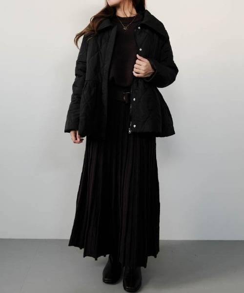 コート アウター ダイヤキルトペプラムダウン レディース : ZOZOTOWN