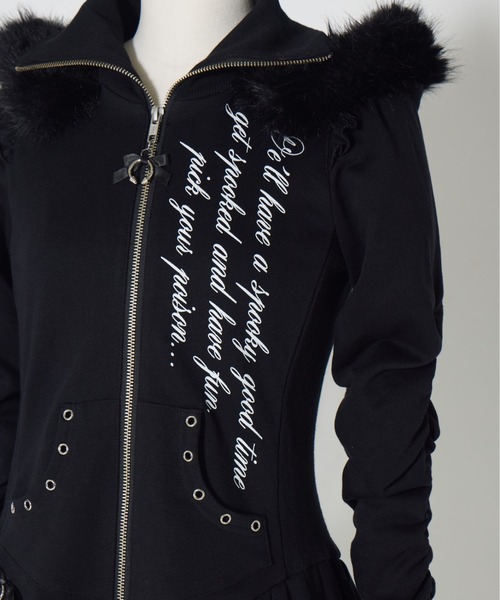 AVENCHUMU パーカー Pleated devil zip hoodie レディース : ZOZOTOWN