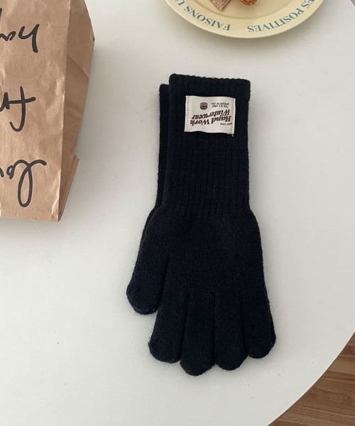 手袋 Cozy Retro Logo Tag Gloves レディース : ZOZOTOWN Yahoo!店