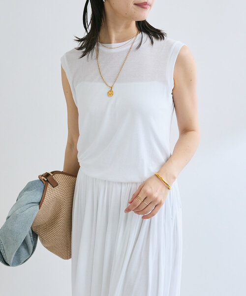 「RIVE DROITE」 ノースリーブワンピース FREE ブラウン レディース_画像6