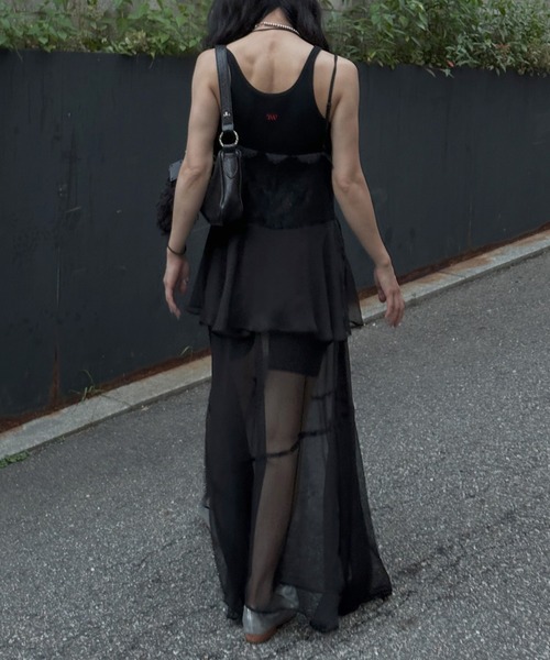 Ameri（アメリ） キャミソール AIRY SHEER LACE CAMISOLE : ZOZOTOWN