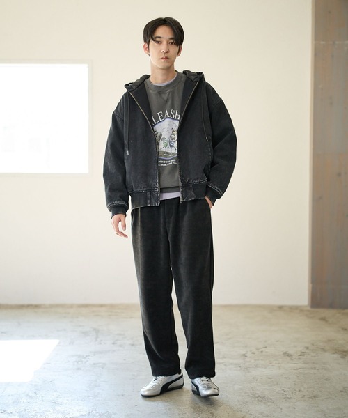 BAYFLOW（ベイフロー） パンツ 裏起毛フリースイージーパンツ メンズ