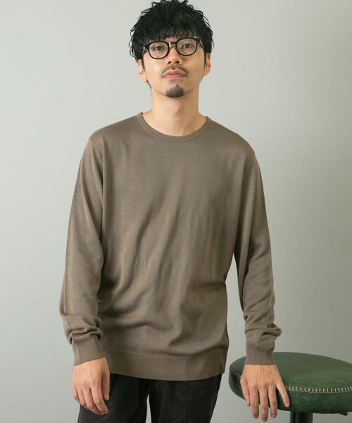 「URBAN RESEARCH ROSSO MEN」 長袖ニット X-LARGE ライトブラウン メンズ_画像6