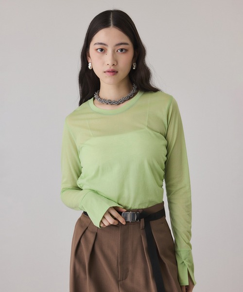 Adam et Rope(アダムエロペ) レディース トップス その他トップス ADAM ET ROPE'（アダムエロペ） tシャツ シアークルーネックトップス