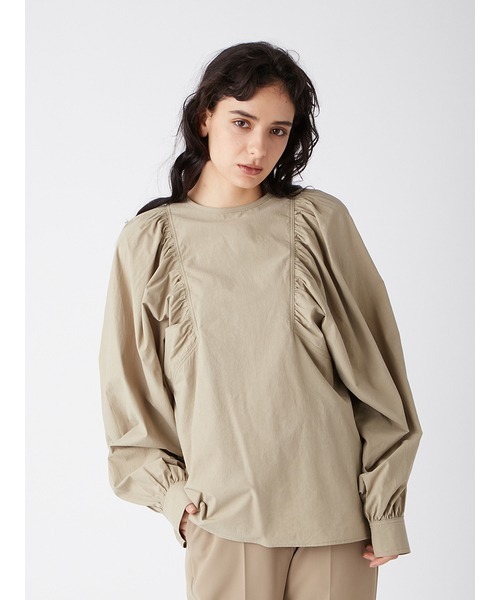 マキマロ ベージュ長袖ブラウス 楽天市場】ブラウス トップス シャツ