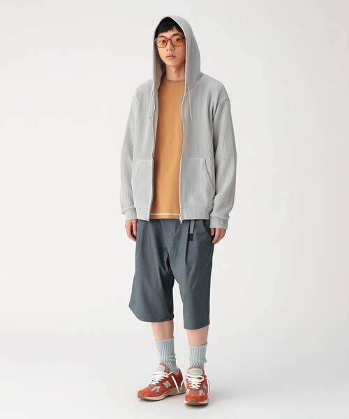 BEAMS（ビームス） パーカー メッシュ ジップアップ フーディ