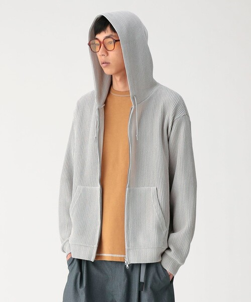 BEAMS（ビームス） パーカー メッシュ ジップアップ フーディ