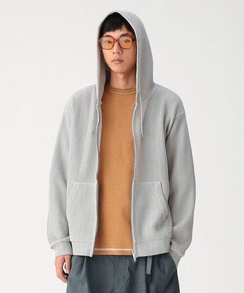 BEAMS ジップパーカー　Punkandyo fti ecmelodi BEAMS（ビームス） パーカー メッシュ ジップアップ フーディ