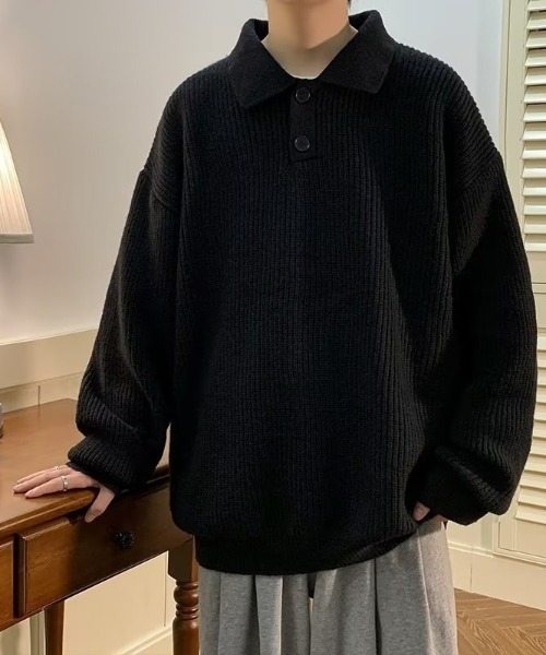 「B.R.U」 長袖ニット FREE アイボリー メンズ_画像3