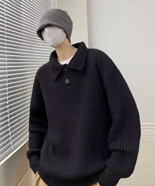 「B.R.U」 長袖ニット FREE アイボリー メンズ_画像9