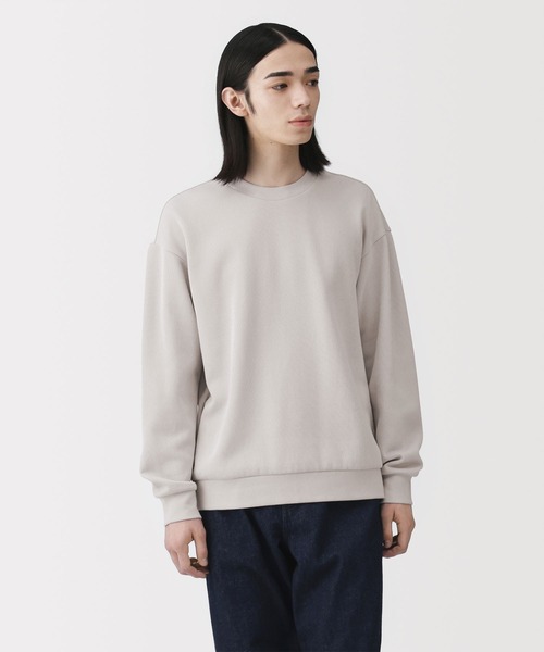 無印良品 無印良品（MUJI） tシャツ 紳士 二重編みクルーネックプルオーバー
