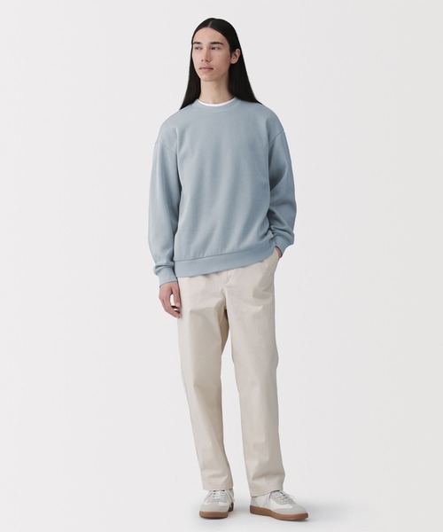 無印良品 無印良品（MUJI） tシャツ 紳士 二重編みクルーネックプルオーバー