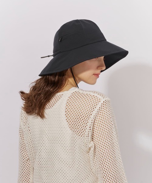 uvカット 帽子 ハット Chapeau d' O  Stretch Mesh Pocket Hat / シャポードオー レディースの画像