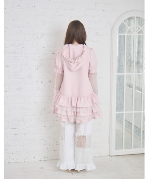 Lolime by mellfy memory ワンピース 半袖 hooded frill ruffle mini 