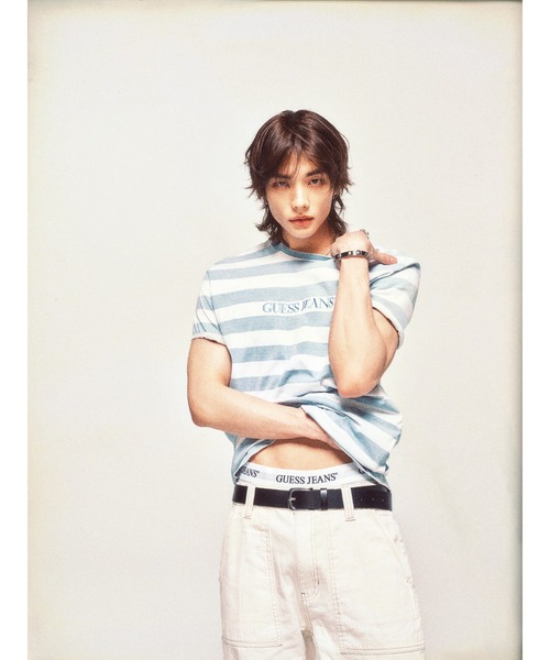 tシャツ GUESS JEANS Short Sleeves Crew Neck Regular Striped Yd Tee 