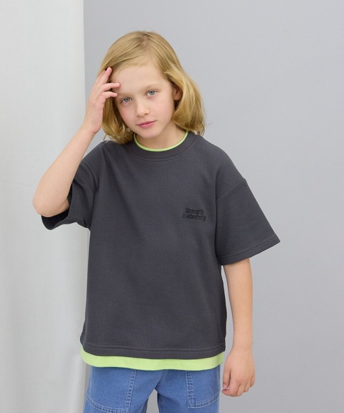 GLOBAL WORK（グローバルワーク） tシャツ ヘビロッTEEワッフル半袖T