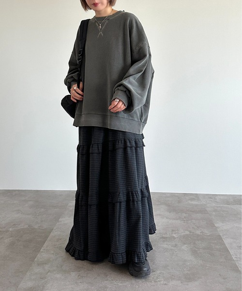 「apres jour mignon」 スウェットカットソー X-LARGE パープル レディース_画像7