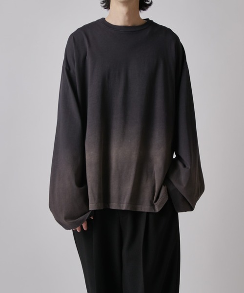 Lui's（ルイス） tシャツ 「Neucon」GRADATION BLEACH WIDE LONG-TEE