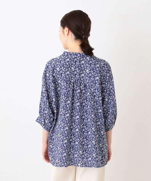 「Afternoon Tea」 7分袖ブラウス MEDIUM ブルー レディース_画像5