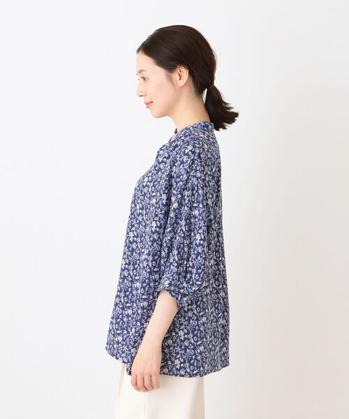 「Afternoon Tea」 7分袖ブラウス MEDIUM ブルー レディース_画像8