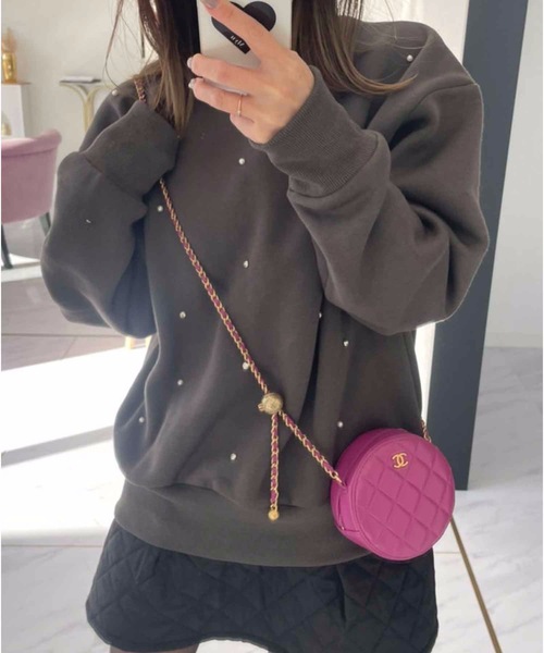 「M y u」 長袖カットソー S チャコールグレー レディース_画像5