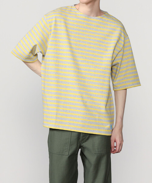 tシャツ ORCIVAL | コットンロード クルーネック 半袖バスクシャツ MEN メンズ レディースの画像