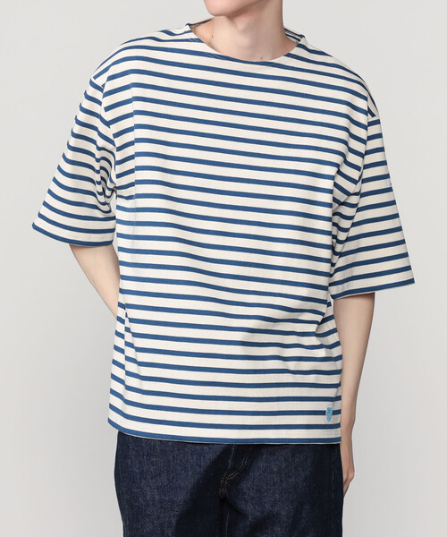tシャツ ORCIVAL | コットンロード クルーネック 半袖バスクシャツ MEN メンズ レディースの画像