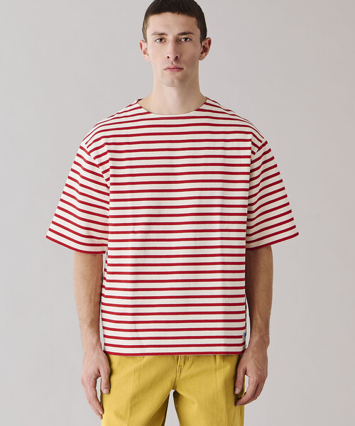 tシャツ ORCIVAL | コットンロード クルーネック 半袖バスクシャツ MEN メンズ レディースの画像
