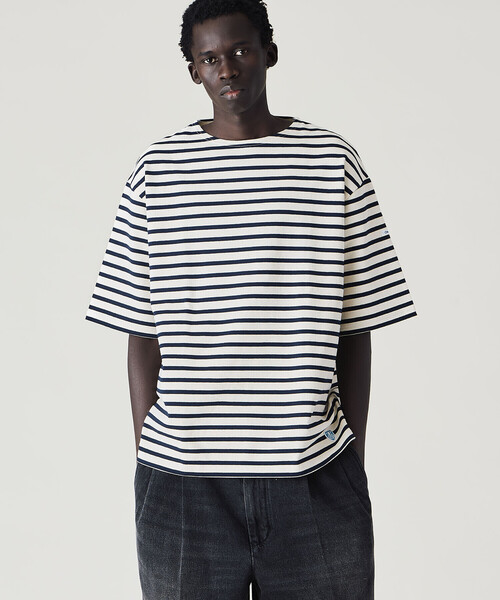 tシャツ ORCIVAL | コットンロード クルーネック 半袖バスクシャツ MEN メンズ レディースの画像