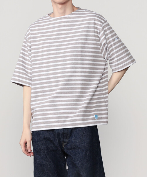 tシャツ ORCIVAL | コットンロード クルーネック 半袖バスクシャツ MEN メンズ レディースの画像