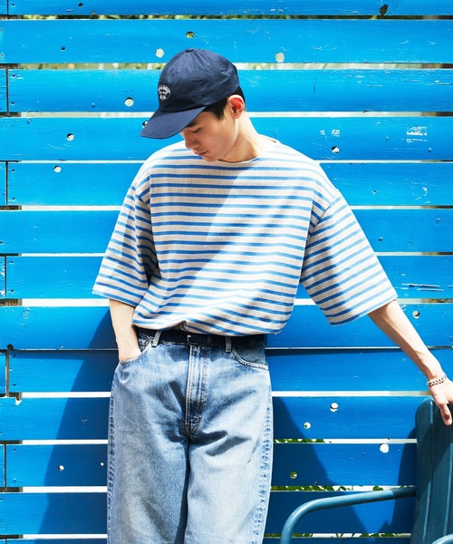 tシャツ ORCIVAL | コットンロード クルーネック 半袖バスクシャツ MEN メンズ レディースの画像