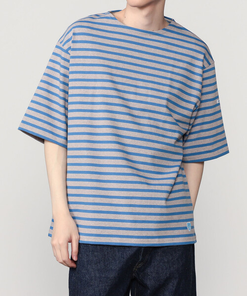 tシャツ ORCIVAL | コットンロード クルーネック 半袖バスクシャツ MEN メンズ レディースの画像