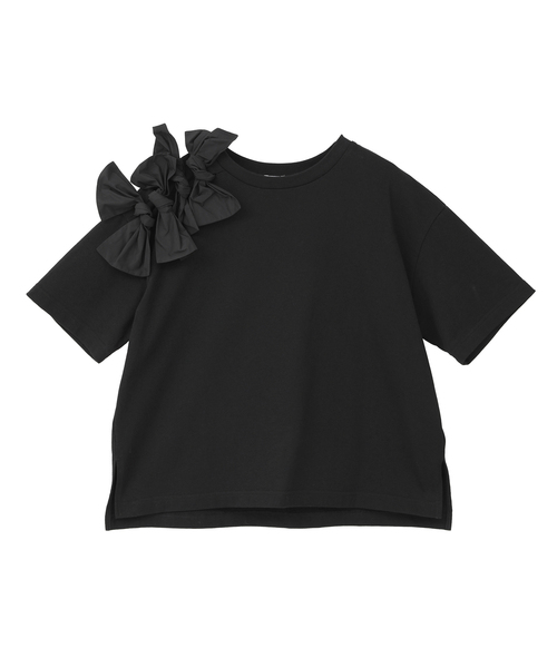 Tiara（ティアラ） tシャツ 半袖 ショルダーリボンTシャツ レディース
