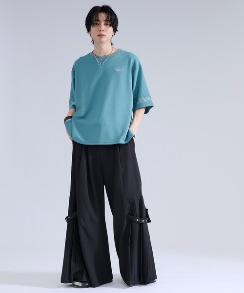 Ellno Loset（エルノロゼット） tシャツ 「機能性付き」ローズ刺繍