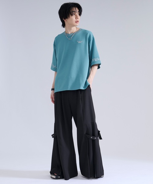 Ellno Loset（エルノロゼット） tシャツ 「機能性付き」ローズ刺繍