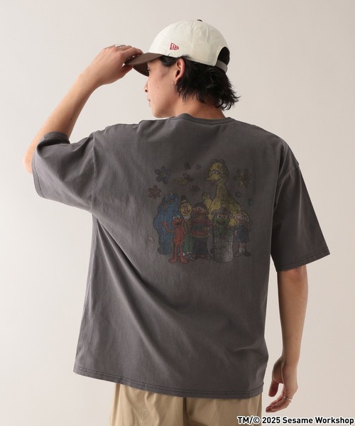 「SESAME STREET」 半袖Tシャツ LARGE グレー メンズ_画像7