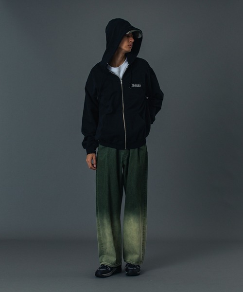 「XLARGE」 ジップアップパーカー X-LARGE アッシュ メンズ_画像9