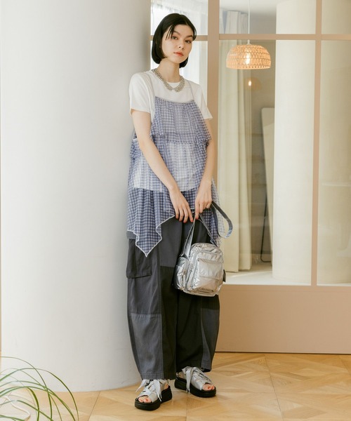 「niko and...」 カーゴパンツ LARGE チャコール レディース_画像3