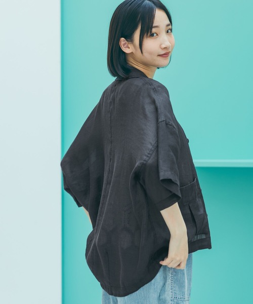 ブラウス シャツ ラミーシアーワークシャツジャケット レディースの画像