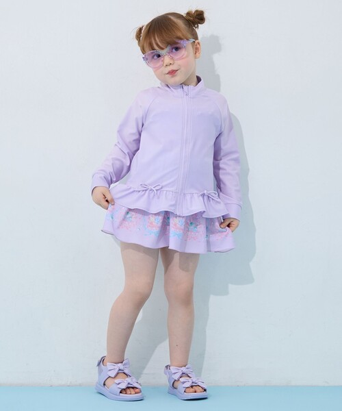 「ANY」 「KIDS」フラットサンダル 18 パープル キッズ_画像3