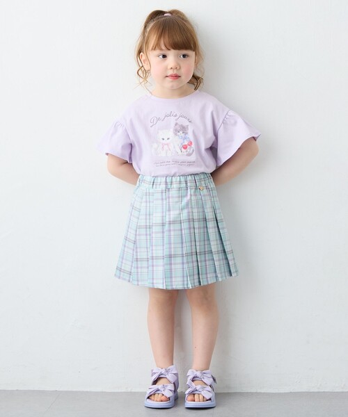 「ANY」 「KIDS」フラットサンダル 18 パープル キッズ_画像6