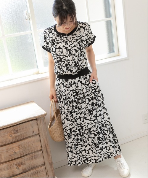 「PREFERIR」 半袖ワンピース MEDIUM ネイビー レディース_画像4
