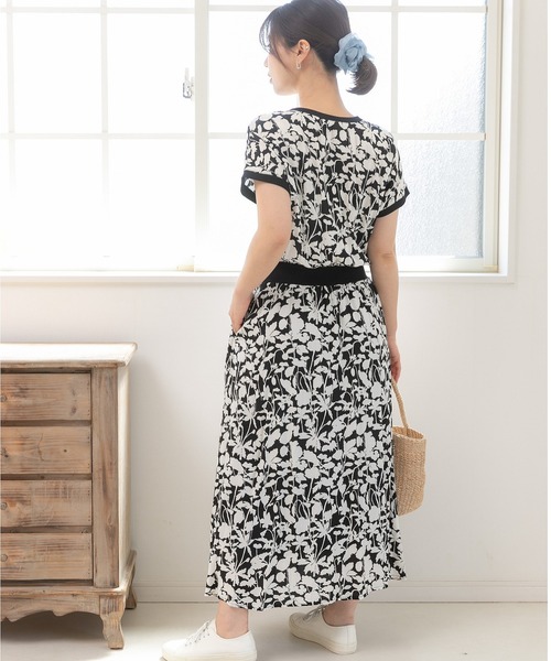 「PREFERIR」 半袖ワンピース MEDIUM ネイビー レディース_画像6