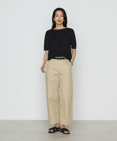 「COMME CA」 半袖ニット 11号 グリーン レディース_画像5