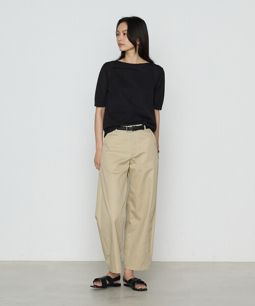 「COMME CA」 半袖ニット 11号 グリーン レディース_画像6