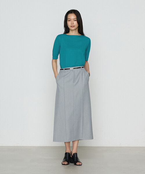 「COMME CA」 半袖ニット 11号 グリーン レディース_画像8